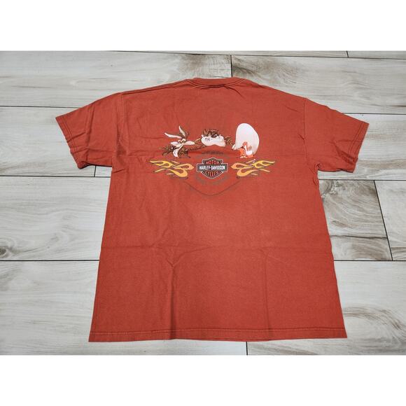 Vtg Harley Davidson Shirt Mens Looney Tunes Miami Florida size XL Taz Y2K - Picture 3 of 4